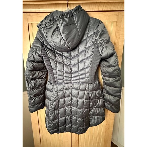 BERNARDO Ladies' Blue Hooded EcoPlume Packable Quilted Puffer Winter Coat Size M - Picture 13 of 14